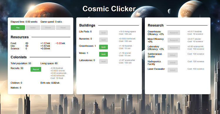 Cosmic Clicker Screenshot