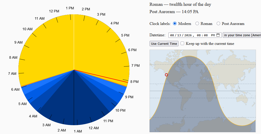 Solar Clock Screenshot